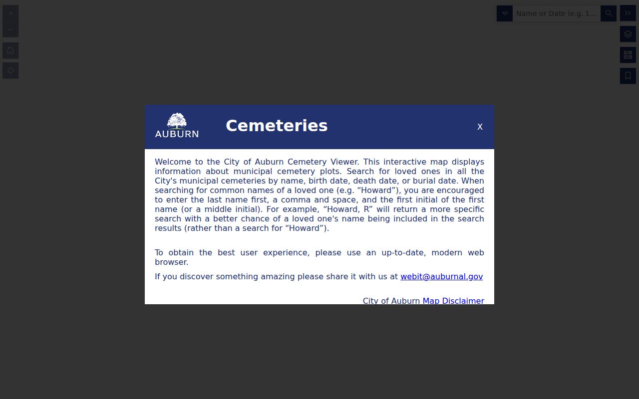 Auburn previous residents municipal cemetery search